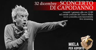 Copertina di “S-concerto di Capodanno”, Paolo Rossi in diretta dal teatro Miela di Trieste con uno spettacolo bizzarro tra musica e parole