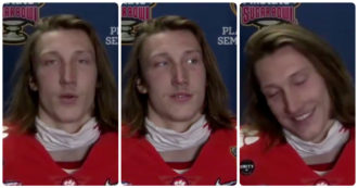 La giornalista dimentica il microfono acceso e fa un commento sul look del giocatore. E lui reagisce così