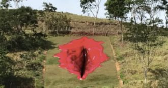 Copertina di Una vagina rosa scarlatta con “un’apertura” di 33 metri fa infuriare Bolsonaro