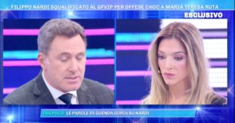 Copertina di Domenica Live, il faccia a faccia tra Filippo Nardi e Guenda Goria: “Sono stato volgare, ma misogino, violento, sessista no”