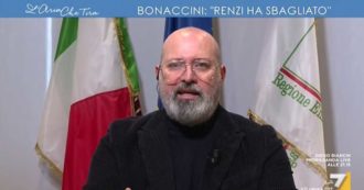 Copertina di Crisi di governo, Bonaccini su La7: “Renzi ha sbagliato. Il vero rischio è avere una maggioranza fragile, ma va corso”