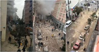 Copertina di Madrid, forte esplosione nel centro della città: le prime immagini dell’edificio semidistrutto