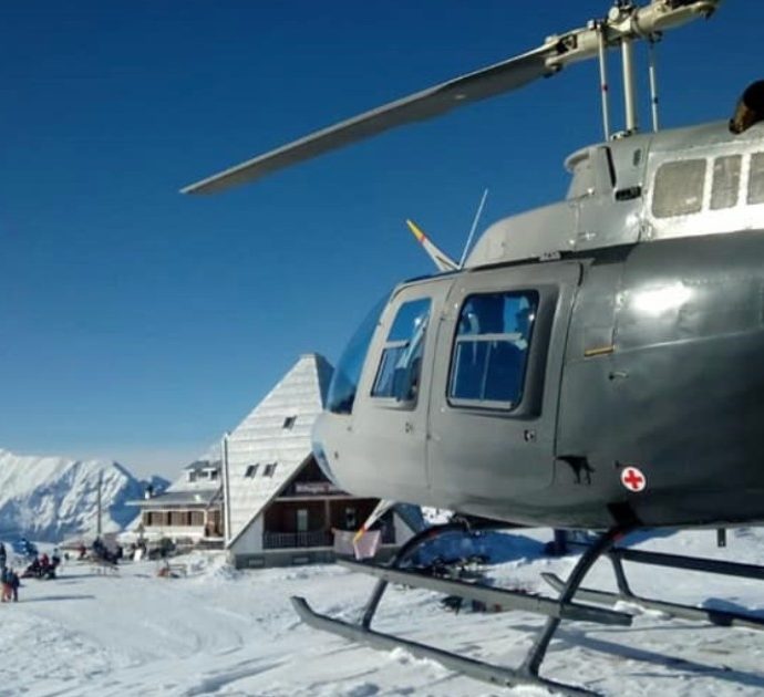 Vanno in elicottero al rifugio di montagna per prendere polenta “da asporto”