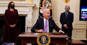 Copertina di Biden: “La crisi si aggrava. Il Covid farà 600mila morti”. Nuove misure per l’economia, salario minimo a 15 dollari, dimezzare la povertà minorile