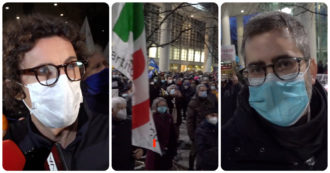 “Fontana, vai a casa”: la protesta di Pd, M5s e Iv per chiedere le dimissioni della Giunta lombarda. Toninelli: “Commessi errori madornali” – Video