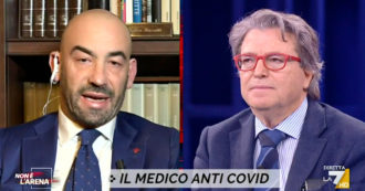 Copertina di Giletti ospita in studio un medico no-vax, Bassetti: “Non lo considero un collega, affermazioni gravissime. Il vaccino è sicuro”