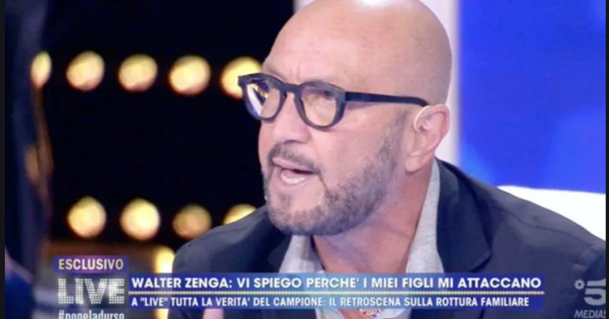 Live Non è La D’Urso, Walter Zenga: “Nessuno deve permettersi di dire che non sono un padre degno”