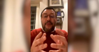 Copertina di Salvini in diretta Facebook: “Lo dico a Mario Draghi, qualora fosse in collegamento” – Video