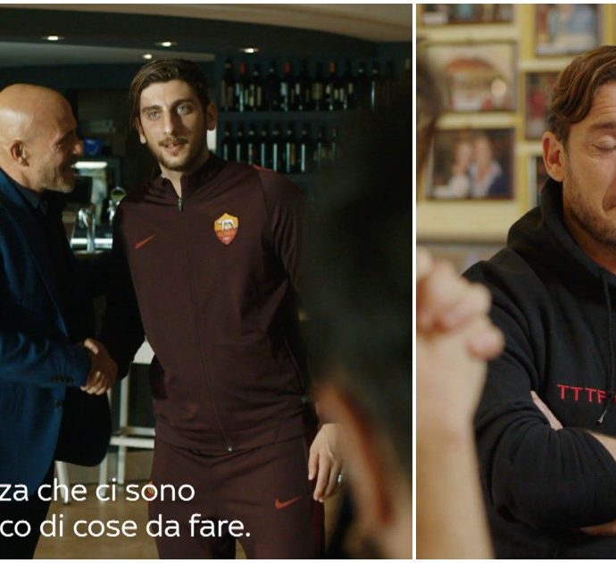 Totti e Spalletti, nell’anticipazione di “Speravo de morì prima” Pietro Castellitto chiede a Totti consigli su come gestire il rapporto con l’allenatore
