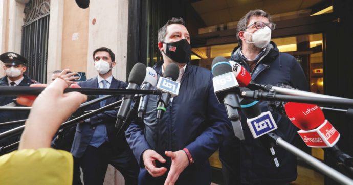 Salvini impone veti a Draghi: “Scelga tra la Lega e Grillo”