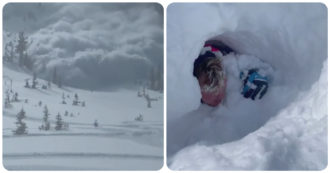 Usa, valanga travolge cinque escursionisti: il momento dell’impatto con la slavina – Video