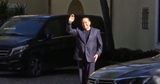 Copertina di Governo, Berlusconi arriva a Roma per incontrare Draghi: il video postato su Twitter con sottofondo epico