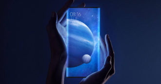 Copertina di Xiaomi mostra il concept di uno smartphone senza porte, pulsanti e cornici