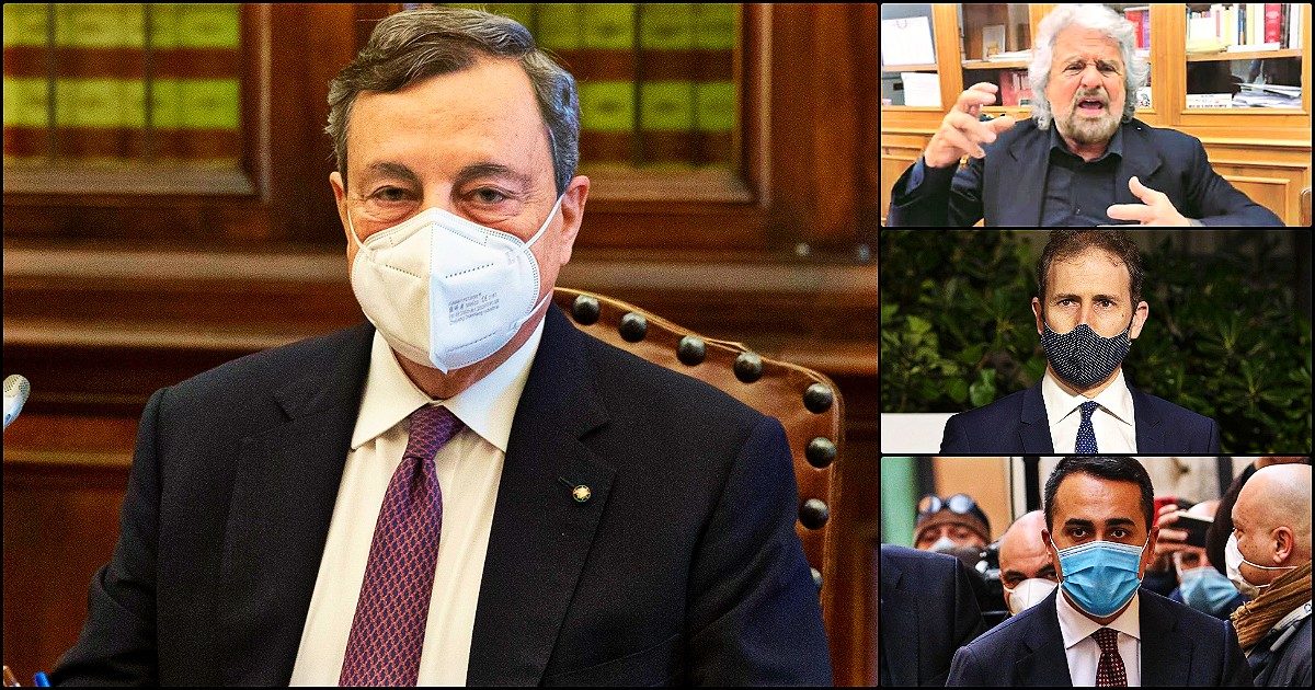 Risultati voto M5s su Rousseau: vince il Sì al governo Draghi. Di Maio: “Scelto il coraggio e la via europea”. Di Battista: “Mi faccio da parte”