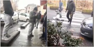 Copertina di Reggio Emilia, uomo picchiato, trascinato in strada e spinto nel torrente davanti a decine di testimoni. Il video