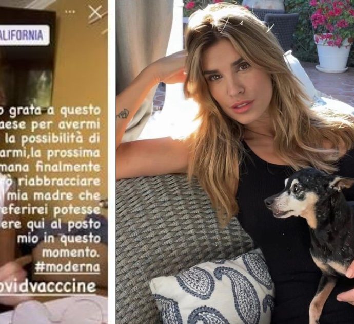 Elisabetta Canalis fa il vaccino anti-Covid: “Finalmente posso riabbracciare mia madre”