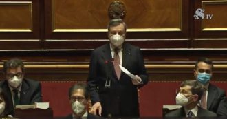 Copertina di Governo, Draghi in Senato: “Rischio infiltrazioni mafiose in vista della stagione di ricostruzione. C’è un monitoraggio costante”