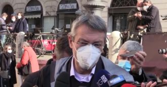 Copertina di Roma, Landini (Cgil) in piazza con i lavoratori dello spettacolo: “Settore venga coinvolto negli investimenti del piano europeo”