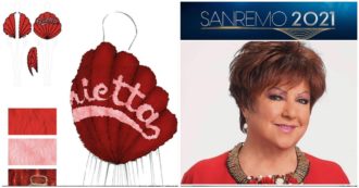 Copertina di Sanremo 2021, Orietta Berti sul palco dell’Ariston con i look creati per lei dallo stylist di Achille Lauro