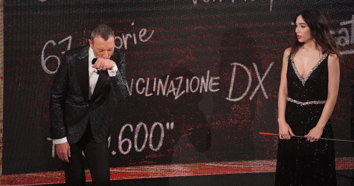Sanremo 2021, Matilda De Angelis bacchetta Amadeus che le chiede un bacio: “Ma smettila! Sei molto nasuto e molto sposato”