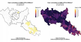 Copertina di “Così si è mosso il contagio nelle province di Milano e Lodi in un anno di Covid”: il video in timelapse dell’Ats