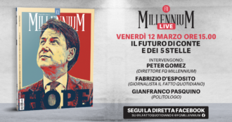 Copertina di Il futuro di Conte e dei 5 Stelle. MillenniumM Live con Peter Gomez e Gianfranco Pasquino