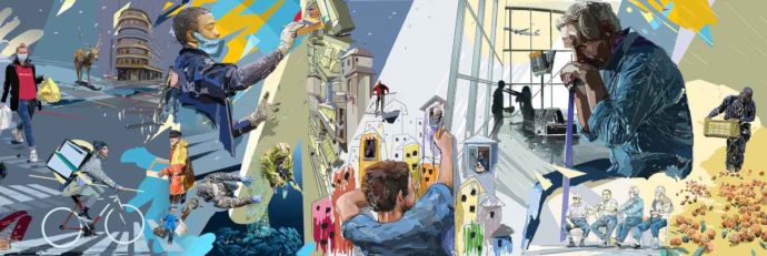 Street Art, a Milano un murales rende omaggio ai lavoratori in prima linea: i sanitari, i braccianti e commessi dei supermercati