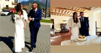 Copertina di Sara Tommasi si è sposata con il manager Antonio Orso: le foto delle nozze
