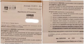 Copertina di Verona: l’azienda sanitaria convoca over 80 per fare il vaccino Covid, ma è morto da 30 anni