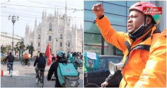 Copertina di Rider, anche a Milano sciopero delle consegne: “Vogliamo dei veri contratti di lavoro. Governo tenga faro acceso sulla nostra situazione”