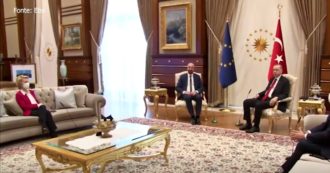 Copertina di Turchia, Erdoğan non riserva un posto a sedere per von der Leyen durante la visita. Ue: “Presidente sorpresa, non deve ripetersi”