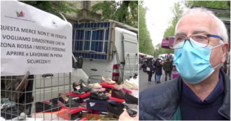 Copertina di Milano, gli ambulanti montano i banchi per protesta senza vendere i prodotti: “I contagi all’aperto sono nulli, lo dice la scienza”