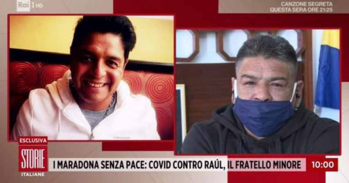 “Raul Maradona ricoverato in terapia intensiva a 45 anni per il Covid”: lo sfogo del fratello Hugo a Storie Italiane