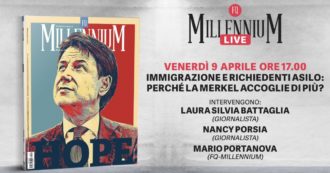 Copertina di Immigrazione e richiedenti asilo: perché Merkel accoglie di più? Segui la diretta di MillenniuM Live con Portanova, Battaglia e Porsia