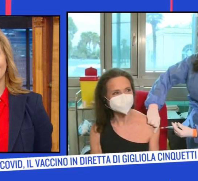 Oggi è un altro giorno, Gigliola Cinquetti si vaccina in diretta su Rai 1 con AstraZeneca: “Un grande privilegio”