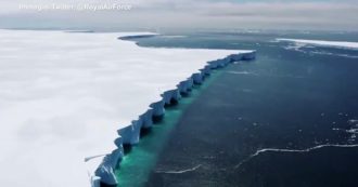 Si è sciolto l’iceberg A68: era il più grande del mondo. Il video girato dalla Royal Air Force