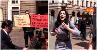 Copertina di Crisi dei lavoratori dello spettacolo, il Maestro Alberto Veronesi porta la Bohéme in piazza della Scala: così si esibiscono gli artisti – Video