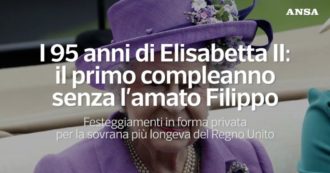 Copertina di I 95 anni della regina Elisabetta II: è il primo compleanno senza Filippo. Dalle “altre feste” ai regali più curiosi: la video-scheda