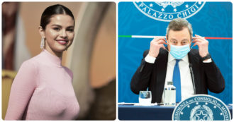 Copertina di Selena Gomez scrive al premier Draghi: “Dona i vaccini in eccesso”. Scoppia la polemica: “Stiamo ancora vaccinando gli over 70”