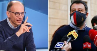 Maggioranza, alta tensione Letta-Salvini: “Se dice che non si fanno le riforme, allora esca da questo governo”