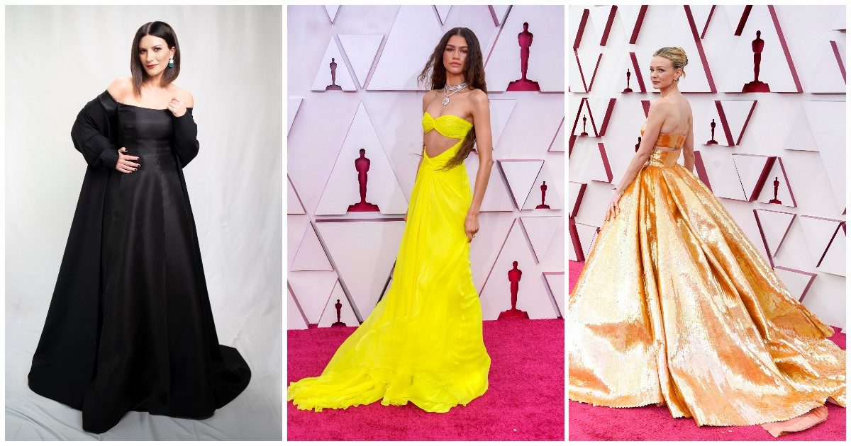 Oscar 2021, le pagelle ai look del red carpet: Laura Pausini vera diva in Valentino, Chloè Zao bocciatissima – FOTO