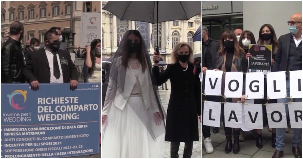 Da Roma a Torino, il settore dei matrimoni scende in piazza: “Dimenticati da tutti i decreti, vogliamo lavorare e sappiamo farlo in sicurezza”