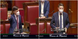 Copertina di Fondi Lega, scontro alla Camera. M5s: “Frasi Durigon gravissime, ministro Franco chiarisca”. “Pensi a Macina”. Sfiorata la rissa tra i deputati