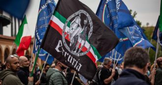 Copertina di “Bella ciao una provocazione”, il servizio del Tg3 regionale dell’Emilia-Romagna sul raduno dei “Patrioti” di estrema destra