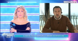 Copertina di Domenica Live, Barbara D’Urso interrompe Matteo Salvini per spiegargli a cosa serve il ddl Zan: “Questo che dici non c’entra niente”