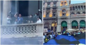 Copertina di Scudetto Inter, Javier Zanetti in Duomo con i tifosi: i festeggiamenti in nerazzurro da un balcone – Video