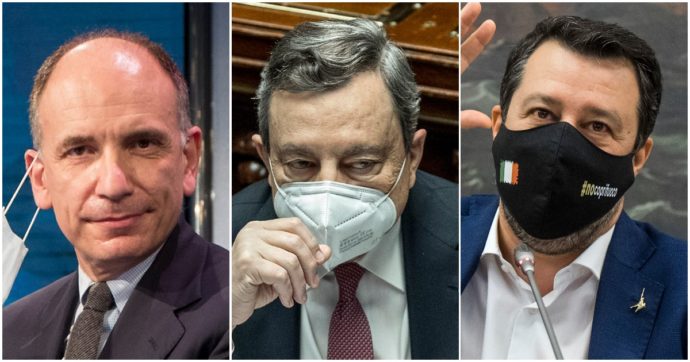Governo, Letta a Draghi: “Insoddisfazione verso il metodo Salvini”. Il leader della Lega: “Noi concreti, non ci occupiamo di Ius Soli”