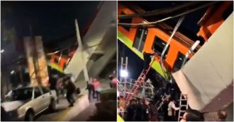 Copertina di Città del Messico, crolla un ponte mentre passa la metropolitana: almeno venti morti. Le immagini dei soccorsi