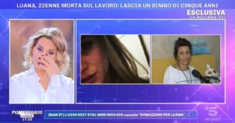 Copertina di Luana D’Orazio, la mamma a Pomeriggio 5: “Il collega ha sentito uno strano rumore, poi l’ha vista nella macchina”