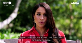 Copertina di Meghan Markle, il videomessaggio per l’evento Vax Live: “Donne colpite in modo sproporzionato dalla pandemia”